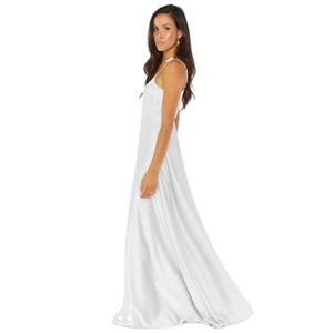 Show me your mumu Faith Maxi Dress Silver Luxe Satin Small